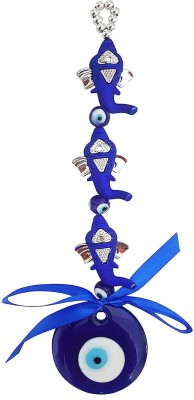 jangra Feng Shui Ganesh Evil Eye Ganesha Protection for Car and Door Hanging Decorative Showpiece  -  24 cm(Glass, Blue)