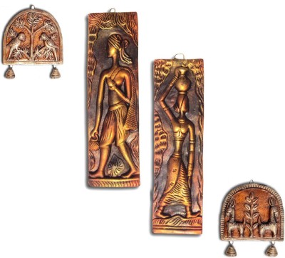 New Life Terracotta Wall Hanging Home Decorative Murals Showpiece Decorative Showpiece  -  32 cm(Terracotta, Copper)