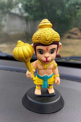 BHAKTISTORE Cute Bal Hanuman Dashboard Idol Decorative Showpiece  -  10 cm(Plastic, Multicolor)