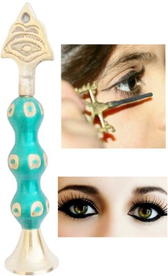 MiiArt Brass surmedani with 2 packed surma use in eyes makeup( Color-green) Decorative Showpiece  -  6 cm(Brass, Light Green)