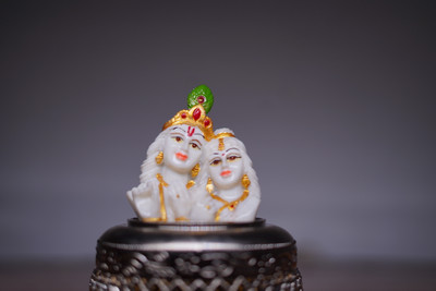 SHRI ASTHA VINAYAK Decorative Showpiece  -  9 cm(Polyresin, Gold, White)