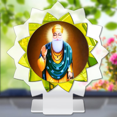 SANBIA Guru Nanak Dev Nanak Shah Guru Nanak Car Dashboard Idol Decorative Showpiece  -  11 cm(Plastic, Multicolor)