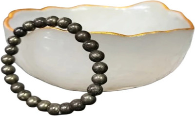 MIRAN AGATE Selenite Resin Money Bowl with Original Pyrite Bracelet Decorative Showpiece  -  10 cm(Stone, Yellow)