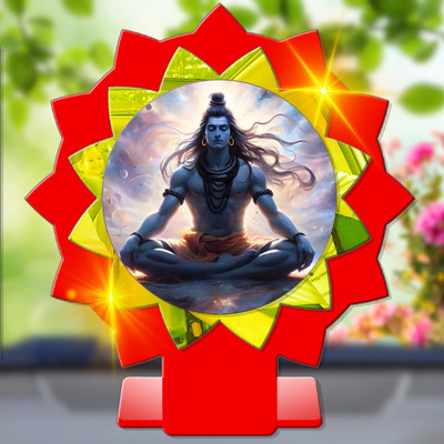 GiftsRange Adiyogi Shiva Mahadeva Neelkanth Shankar Car Dashboard Idol Decorative Showpiece  -  11 cm(Plastic, Multicolor)