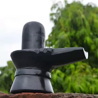 BUY N RELAX Shiva Ling Idol Sculpture,Marble Shivling God Shiva Lingam Avatar for Puja,4inch Decorative Showpiece  -  10 cm(Marble, Black)