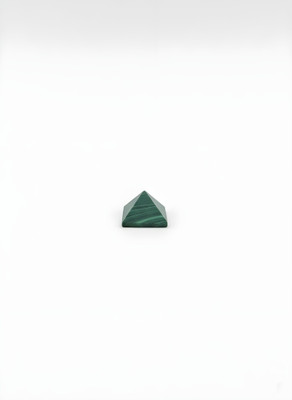 Stubbon Malachite Stone Pyramid Natural Energy Stone for Prosperity Balance & Protection Decorative Showpiece  -  1.5 cm(Crystal, Light Green, Green)