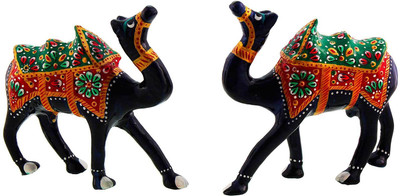 Vivan Creation METAL ELEPHANT PAIR-- Decorative Showpiece  -  13 cm(Brass, Multicolor)