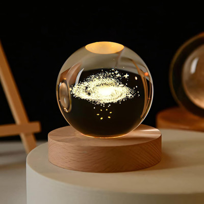 Tonis Crystal Ball 8 cm Night Lamp(8 cm, Transparent)