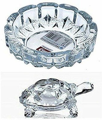 SBBCO Vastu Feng Shui Crystal Turtle Tortoise for Good Luck Decorative Showpiece  -  4 cm(Crystal, Clear)