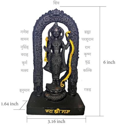 Vahgar Decorative Showpiece  -  17 cm(Resin, Black)