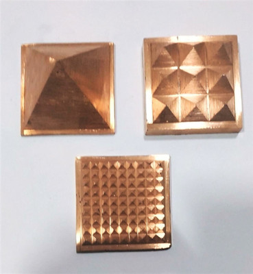 Shubh Sanket Vastu 2.5 Inch Copper Pyramid 3 Layer Decorative Showpiece  -  7 cm(Brass, Copper)