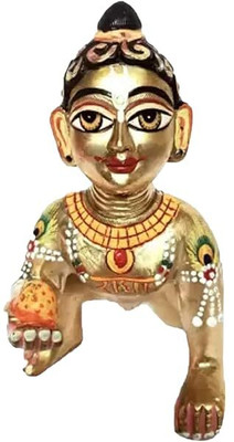 Idolsplace Astadhatu Brass Laddu Gopal Murti Designing Good Painting Laddu Gopal Pure Pital Brass Radha Krishan Murti Decorative Showpiece Decorative Showpiece - 6 cm(Brass, Gold) Idolsplace Astadhatu Brass Laddu Gopal Murti Designing Good Painting Laddu Gopal Pure Pital Brass Radha Krishan Murti Decorative Showpiece Decorative Showpiece - 6 cm(Brass, Gold)