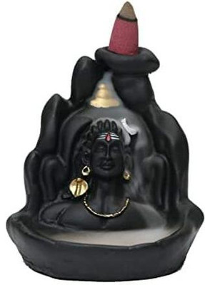 pmr enterprises smoke fountain at home, Temple Backflow With 20 Cones Free Decorative Showpiece Decorative Showpiece  -  12 cm(Polyresin, Black)