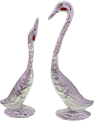 Vivan Creation SARAS WHITE SMALL---- Decorative Showpiece  -  8 cm(Brass, Multicolor)