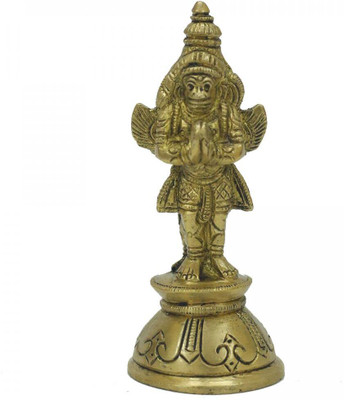 TARANG ARTS Standing Lord Hanuman Brass Idol for Home Decor/Puja/Religious/Gift (5x2 Inches) Decorative Showpiece  -  2 cm(Brass, Gold)