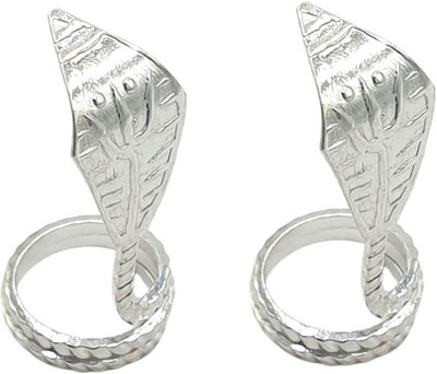 Sahiba Gems Naag Nagin Joda in Pure Silver for Kalsarp Dosha ~ Pack in Pair (2 Pcs) Decorative Showpiece  -  1.5 cm(Silver, Silver)