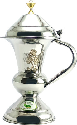CHEF TURTLES Steel Sputum Cup Ugaldan/ Peekdan/Thukdan Betel Nut Spitting Bowl Spittoon Pot Decorative Showpiece  -  25.5 cm(Steel, Silver)