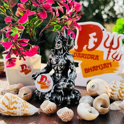 EliteTouch Shiva murti Maha Adiyogi,Shiva statue shiv ji murti shiva idol Shankar statue Decorative Showpiece  -  10 cm(Resin, Silver)