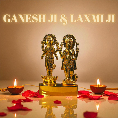 SBBCO Divine Magnet Metal Laxmi Ji and Ganesha Ji Idol Set Decorative Showpiece  -  9 cm(Metal, Gold)