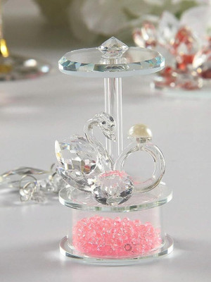 moradiya fresh Crystal Swan Collectibles Crystal Swan/Duck Ornaments Decor, Crystal Swan Decorative Showpiece  -  10.1 cm(Crystal, Clear)