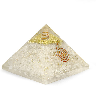 SOLAVA Clear Quartz Pyramid for Healing, Mental Clarity, Spirituality, Concentration Decorative Showpiece  -  7.5 cm(Crystal, Clear)