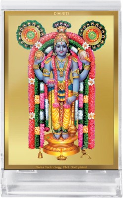 DIVINITI Guruvayurappan Ji God Idol Photo Frame & Car Dashboard, Table Décor ACF 3 Decorative Showpiece  -  11 cm(Plastic, Multicolor)