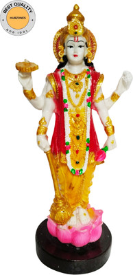 HUBZONES Resin Lord Vishnu Statue Venketshwar Idol Decorative Showpiece  -  22 cm(Polyresin, Multicolor)