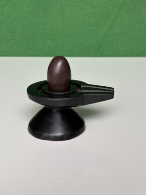 Shivam Vastu Kala Shivling Art Best Unique Narmadeshwar shivling For Home Puja/Uniqe narmdeshwar shivling Decorative Showpiece  -  7 cm(Stone, Black, Brown, Grey)