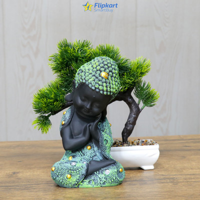 Flipkart SmartBuy Best Diwali Decorative Showpiece For Home Decorative Showpiece  -  13 cm(Polyresin, Green)