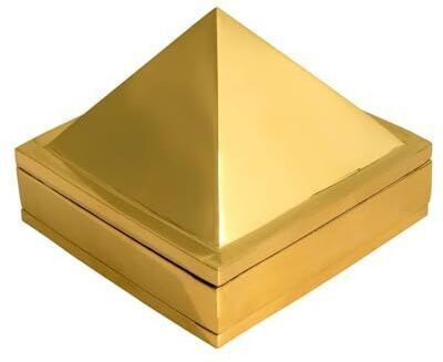 vastu vardan Vastu Brass Pyramid 3 Layer Pyramid/ (2 Inch)/ Pure Brass Vastu Remedy Decorative Showpiece  -  5 cm(Brass, Yellow)