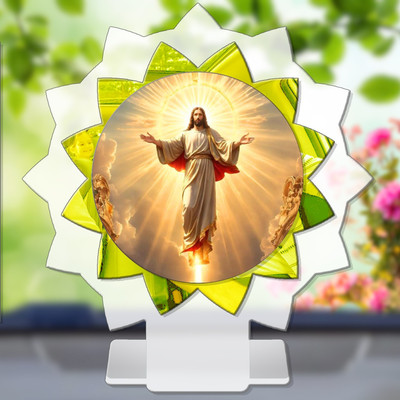 SANBIA Jesus Christ Messiah Savior Son of God Car Dashboard Idol Decorative Showpiece  -  11 cm(Plastic, Multicolor)