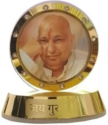 KAPRAK Guru ji Swaroop For Car Dashbord Decorative Showpiece  -  6 cm(Metal, Gold)