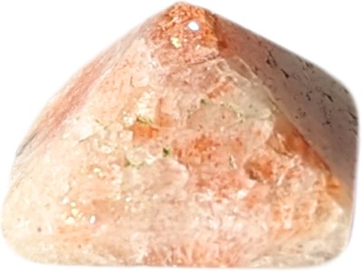 Maitri Export Sunstone 0.5 Inch Pyramid Decorative Showpiece  -  1 cm(Crystal, Orange)