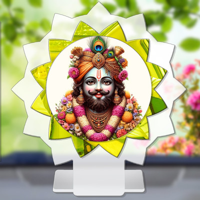 SANBIA Khatu Shyam Shyam Baba Barbarika Car Dashboard Idol Premium Decorative Showpiece  -  11 cm(Plastic, Multicolor)