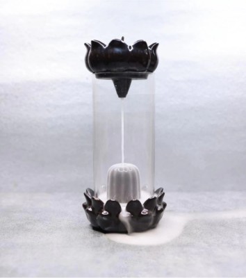 RM CREATION Shivling Incense Glass Smoke fountain with 10 super cones (Poliresin Black) Decorative Showpiece  -  22 cm(Polyresin, Glass, Black)