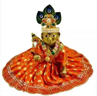 Rci Handicrafts Laddu gopal Astadhatu pital laddu gopal ,Krishna Murti 3 No Thakur ji Decorative Showpiece  -  8.5 cm(Brass, Metal, Gold)