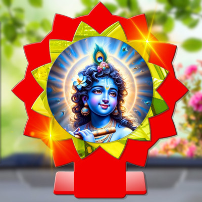 SANBIA Krishna Govinda Gopal Madhusudana Kanha Car Dashboard Idol Decorative Showpiece  -  11 cm(Plastic, Multicolor)