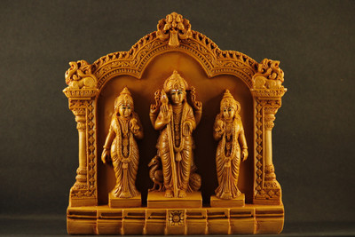 ASTRAMART MURUGAN VALLI DEVI LARGE STATUE FOR HOME, POOJA ROOM,OFFICE ETC... Decorative Showpiece  -  23.5 cm(Resin, Brown)