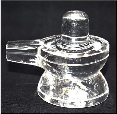 Devlink Devlink Certified Original Natural Quartz Crystal Sphatik Shivling - 400g Approx Decorative Showpiece  -  7 cm(Crystal, Clear)