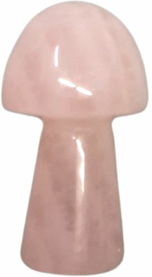 Maitri Export Rose Quartz Mini Mushrooms, Natural Crystal Mushroom Shape Figurine Healing Decorative Showpiece  -  3 cm(Stone, Pink)