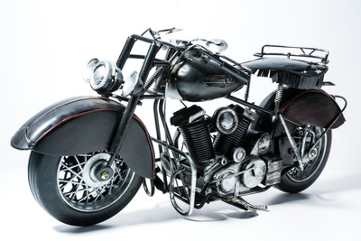 CHALKNCHEESE Motor Bike Decorative Showpiece  -  16.7 cm(Cast Iron, Black)