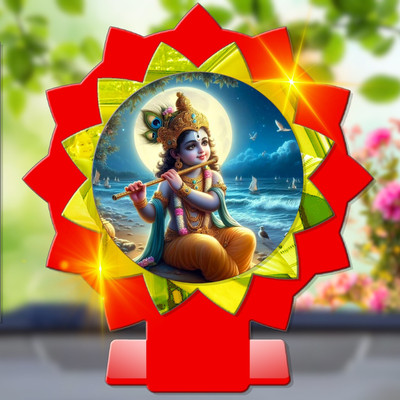 GiftsRange Krishna Govinda Gopal Madhusudana Kanha Car Dashboard Idol Decorative Showpiece  -  11 cm(Plastic, Multicolor)