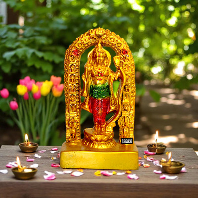 SBBCO Divine Edge Ram Lalla Murti – Embodying Devotion and Artistry Decorative Showpiece  -  17.1 cm(Polyresin, Multicolor)