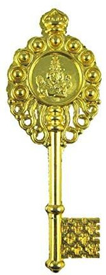 Astro ASTRO-D Bronze Kuber Kunji Key Original Vastu Wealth and Prosperity (Yellow) Decorative Showpiece  -  10 cm(Bronze, Gold)