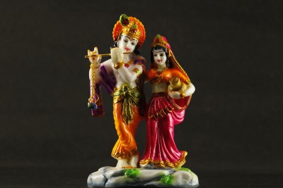 ASTRAMART PACK OF 1 MEDIUM RADHA KRISHNA STATUE-RELIGIOUS IDOL Decorative Showpiece  -  17.5 cm(Polyresin, Brown)