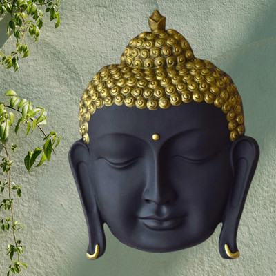 Holiness Craft Wall Buddha Hanging Decorative Showpiece  -  90 cm(Fiber, Black)