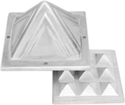 vastu vardan Vastu Aluminum 2-Layer Pyramid For Vastu Shastra Remedy { Pack of 1 } Decorative Showpiece  -  5.8 cm(Metal, Silver)