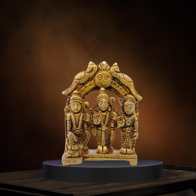 Antique collection Pure Brass Ram Darbar Idol for Home & Temple | Antique Golden Finish Showpiece Decorative Showpiece  -  6.8 cm(Brass, Gold)