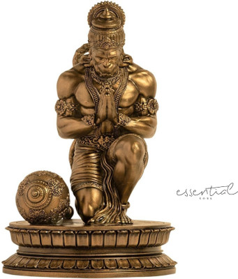 Essentialsoul ntique Bronze Hanuman Showpiece Idol for Home Decor & Temple Decorative Showpiece  -  30 cm(Polyresin, Copper)