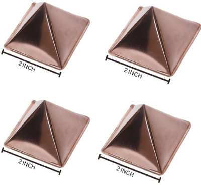 vastu vardan Vastu Pure Copper Hollow Pyramid 2 INCH (Pack of 4) Boost Positive Energy Decorative Showpiece  -  5.08 cm(Copper, Red)